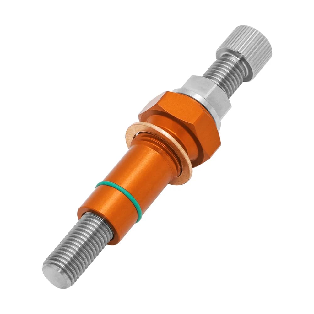 Manual cam chain tensioner for KTM 950/990 Adventure, Supermoto, and Superduke R/S/T models, showing its construction and mounting points.