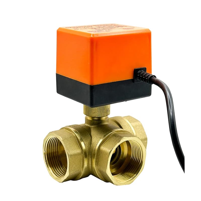 3-Way Motorised Ball Valve | 3-Wire 2 Control Brass Gate Valve | T/L Type - Thumbnail 2