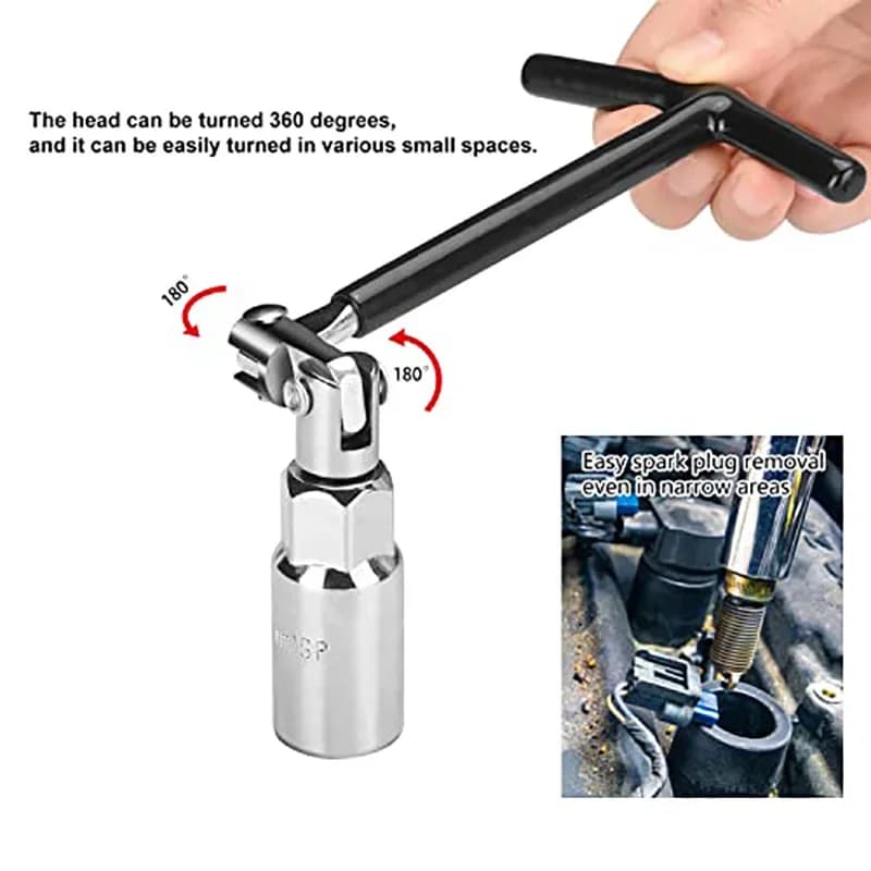 Plug Torque Wrench | 4-Piece Socket Set | 16mm 18mm 21mm Chrome-Plated - Thumbnail 4