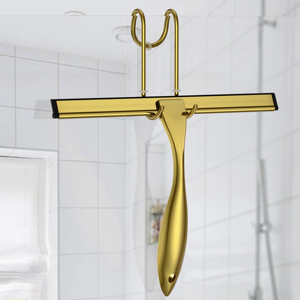 10-14" Shower Squeegee | Stainless Steel | Window Cleaning Tool - Thumbnail 5