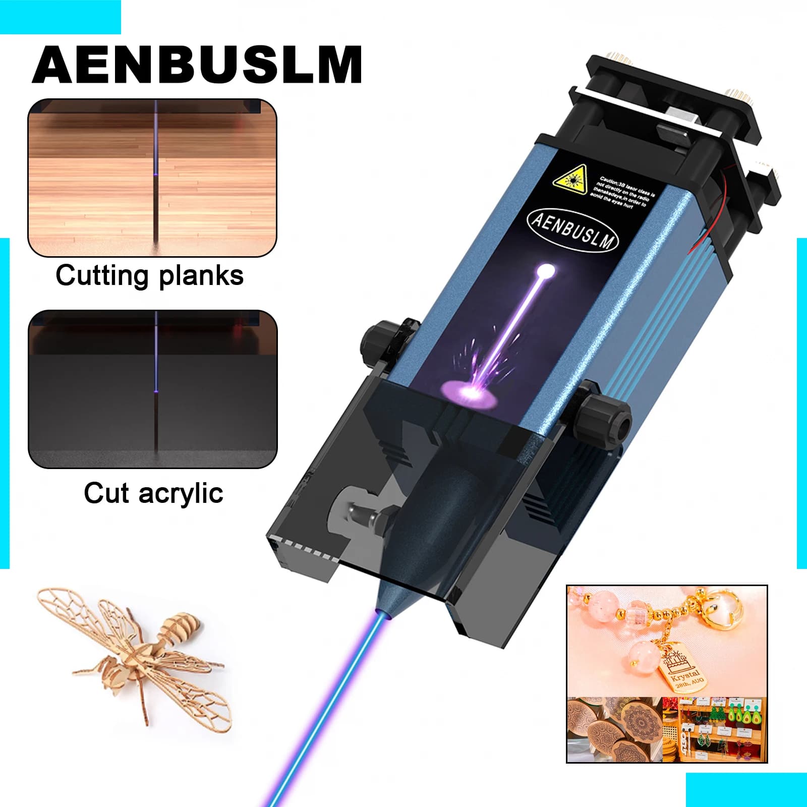 40W/80W CNC Laser Engraving Head | Air-Assist Module for Wood & Metal Cutting - Thumbnail 2