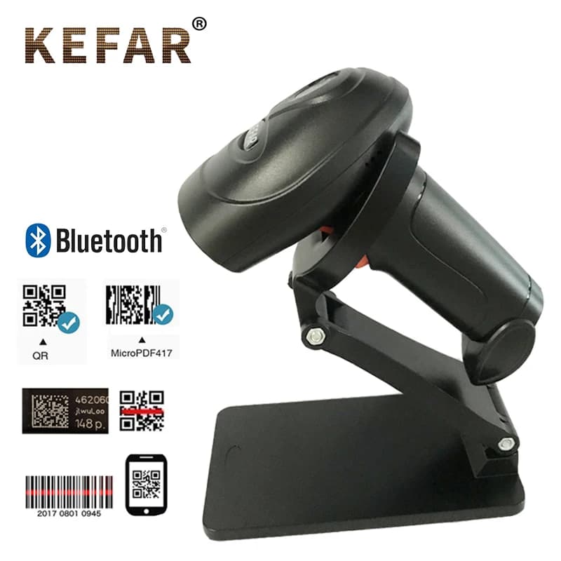 Wireless Barcode Scanner | Bluetooth QR & DM Codes | Handheld for Industrial Use - Thumbnail 3