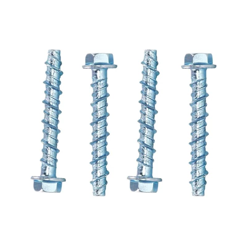 10-piece set of hexagonal self-cutting anchor bolts for concrete and cement with expansion nail design in M6 and M8 sizes.