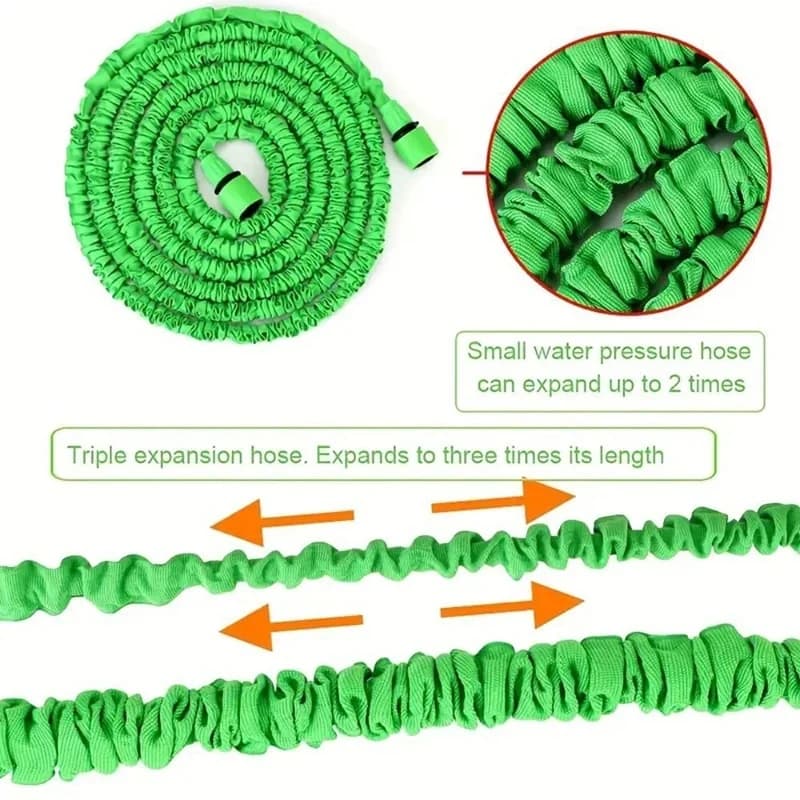 Expandable Garden Hose | High-Pressure Multi-Function | Cleaning & Watering - Thumbnail 2