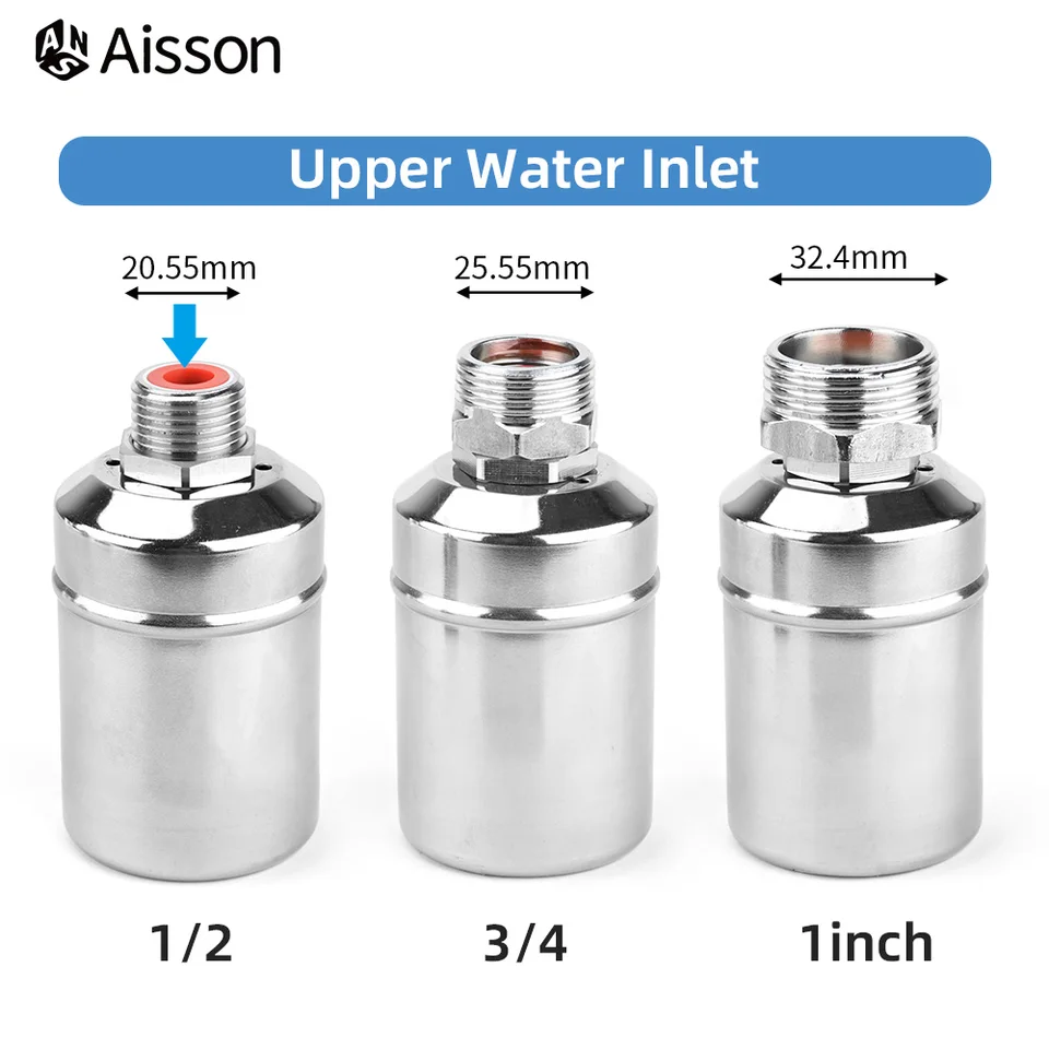 Stainless Steel Float Valve | Auto Water Level Control | Tower Tank Internal Fit - Thumbnail 4