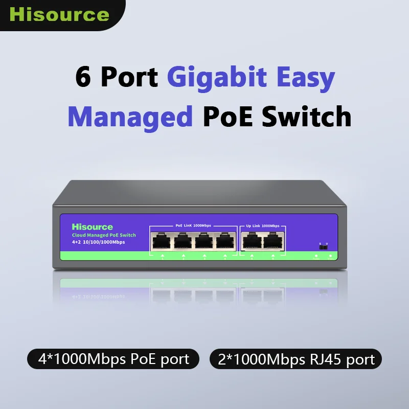 4/8 Port Cloud Managed PoE Network Switch | Web/App Smart Remote Control - Thumbnail 2