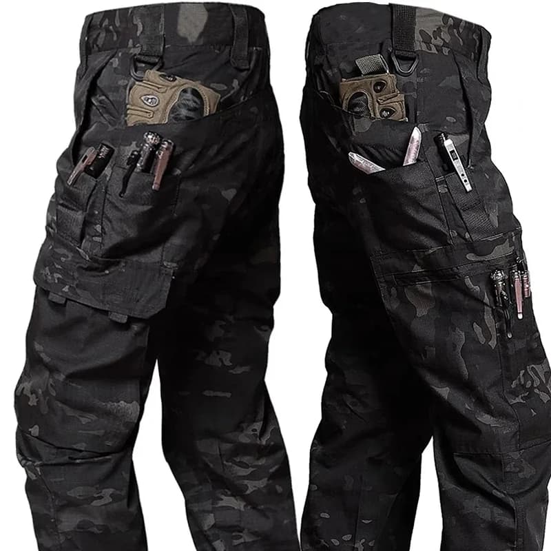 Tactical Work Pants Men | Multi-Pocket Waterproof | Outdoor Cargo Trousers - Thumbnail 4