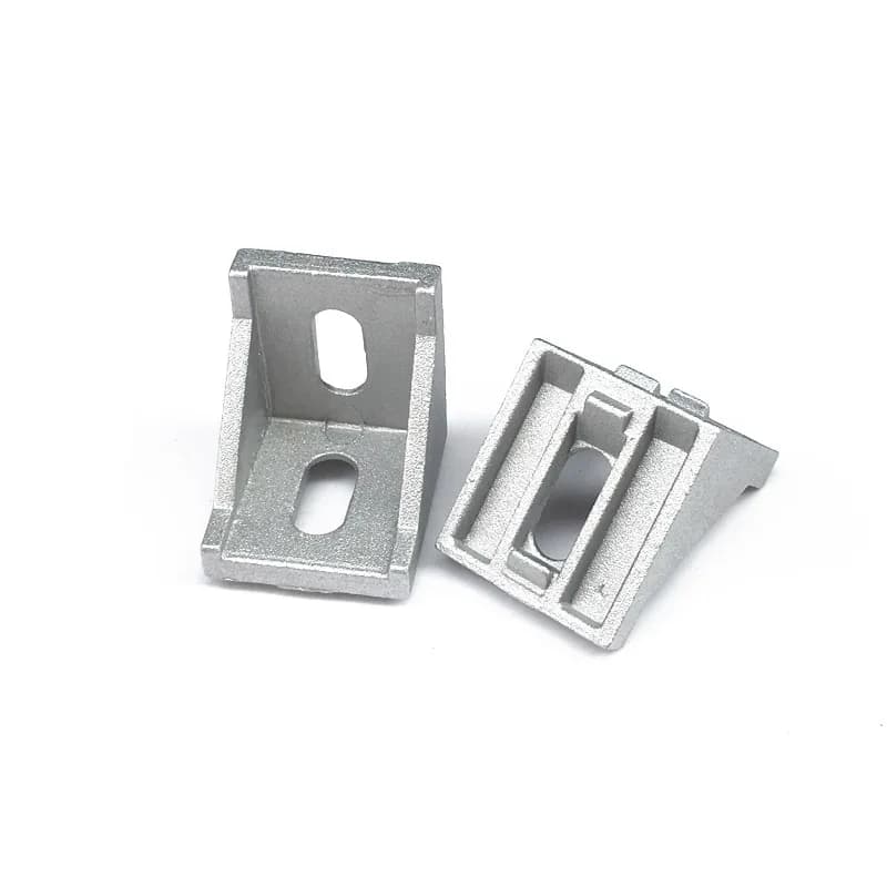 Angle brackets: two metal brackets on a white background.
