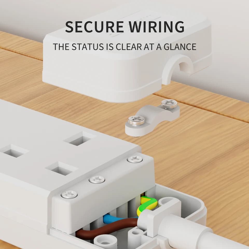 2/4 Way Extension Lead | 1.8M Cable, Flat Plug | 13A, 3250W for Home/Office - Thumbnail 2