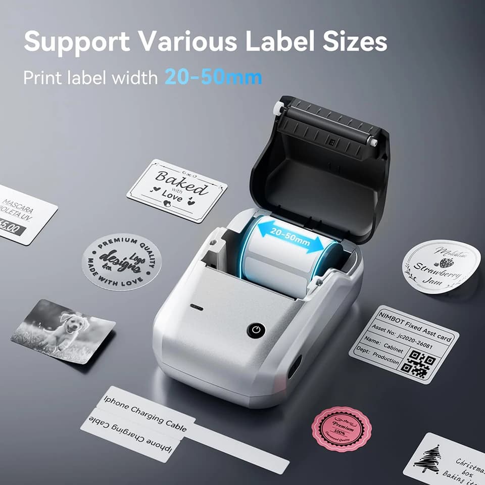 Niimbot B1 Label Printer | 20-50mm Print Width | Food Tag & Barcode Labelling - Thumbnail 5