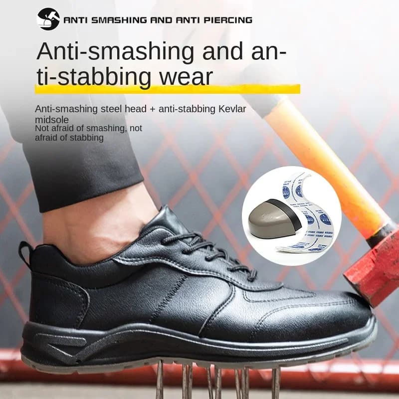 6KV Safety Wellington Boots | Waterproof Leather | Non-slip Kitchen Shoes - Thumbnail 4