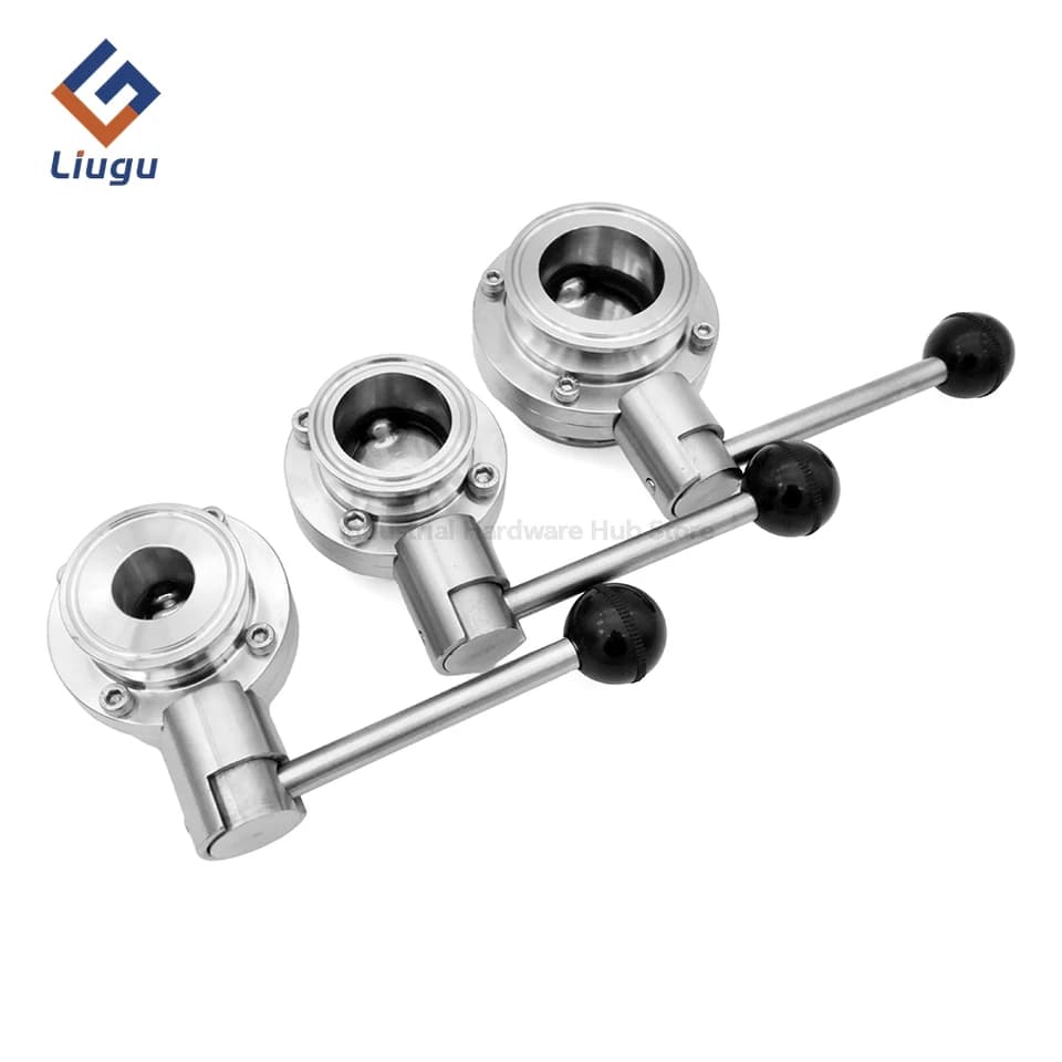 3/4" Lockshield Valve, SS304/316L Tri Clamp | Sanitary Butterfly Valve | Homebrew Beer Dairy - Thumbnail 7