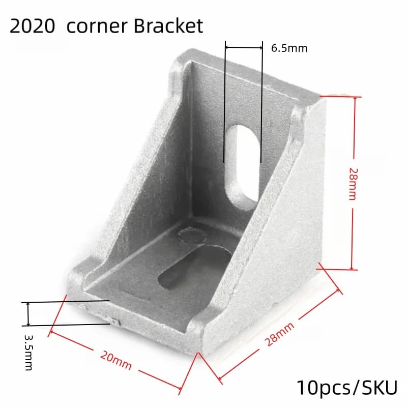Angle Brackets 2020 3030 4040 | Aluminium Profile Connectors | For 3D Printer CNC - Thumbnail 3