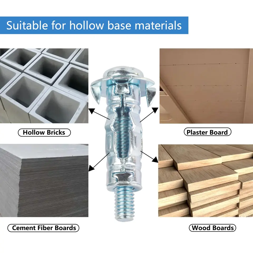 Plasterboard Fixings | Hollow Wall Anchors | Self-Drilling Gypsum Board Fasteners - Thumbnail 6