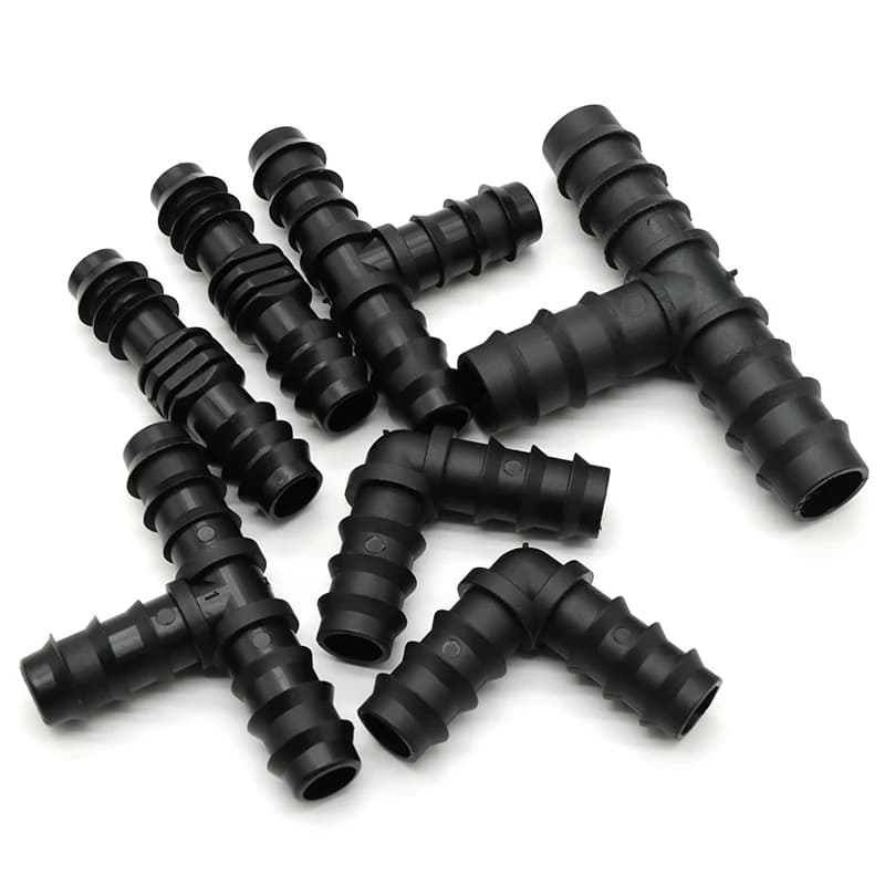 PE Pipe Fittings Kit 16/20/25mm | Straight Flexible Pan Connector | Drip Irrigation & Water Pipe - Image 1