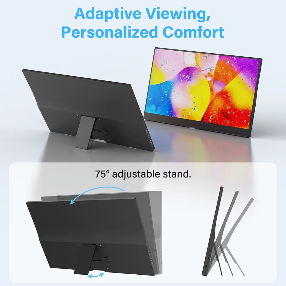 15.6" Portable Monitor | Full HD 1080p IPS Display | USB-C & HDMI - Thumbnail 6