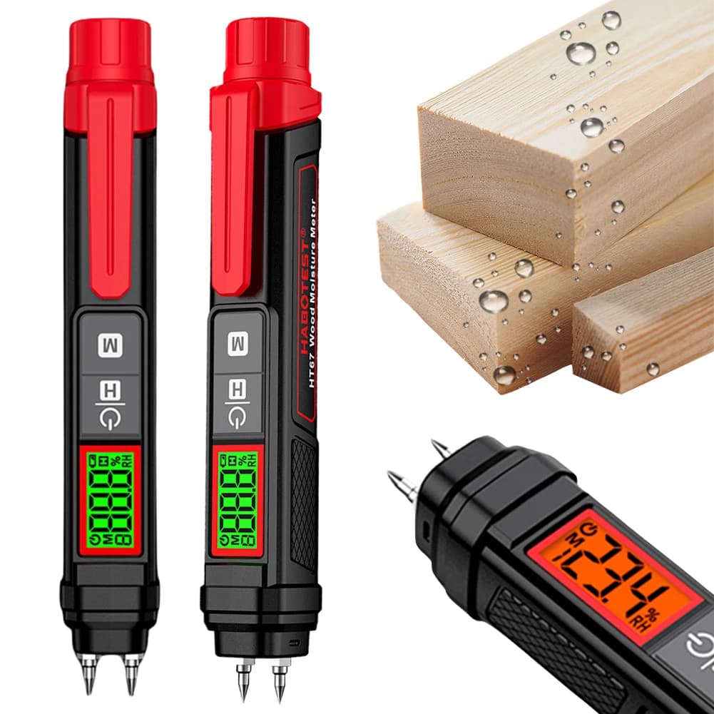 Pen-Type Moisture Meter: Wood Humidity & Concrete Water Content Detector - Thumbnail 2