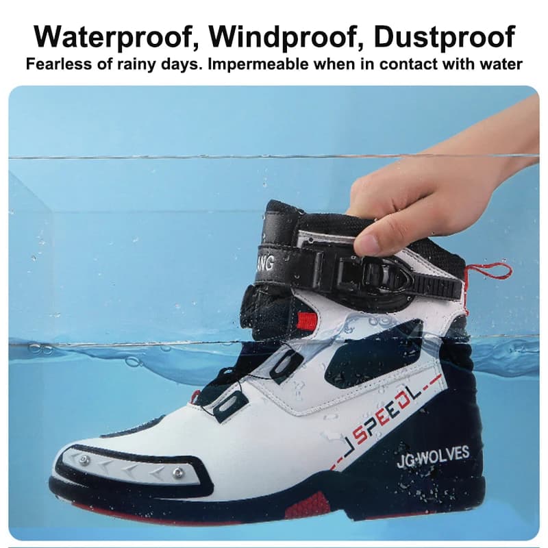Men's Safety Wellington Boots | Waterproof Motorbike Riding | TPU Anti-Collision - Thumbnail 6