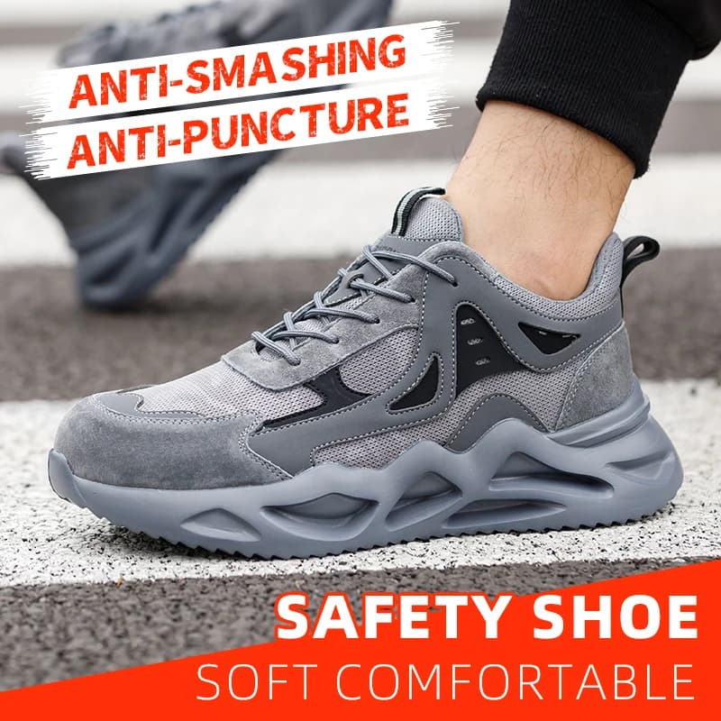 Men's Steel Toe Cap Boots | Puncture Proof & Non-Slip | Shock Absorbing Work Safety - Thumbnail 4
