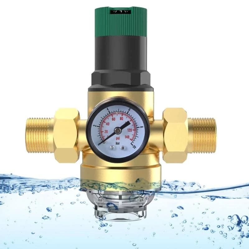 31GJ Hot Water Pressure Reducing Valve | DN15/DN20 Brass | With Gauge & Filter - Thumbnail 4