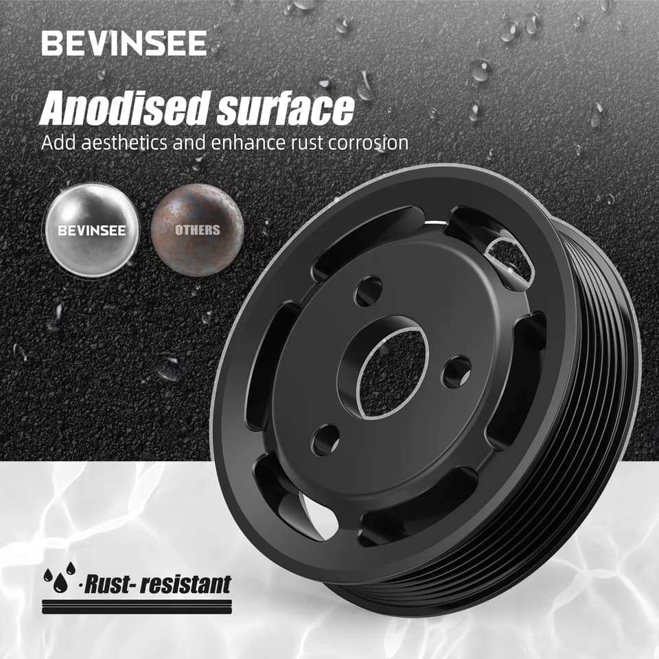 Heavy-Duty Power Steering Pump Pulley | For BMW E90 E92 335i | N54 Engine - Thumbnail 5