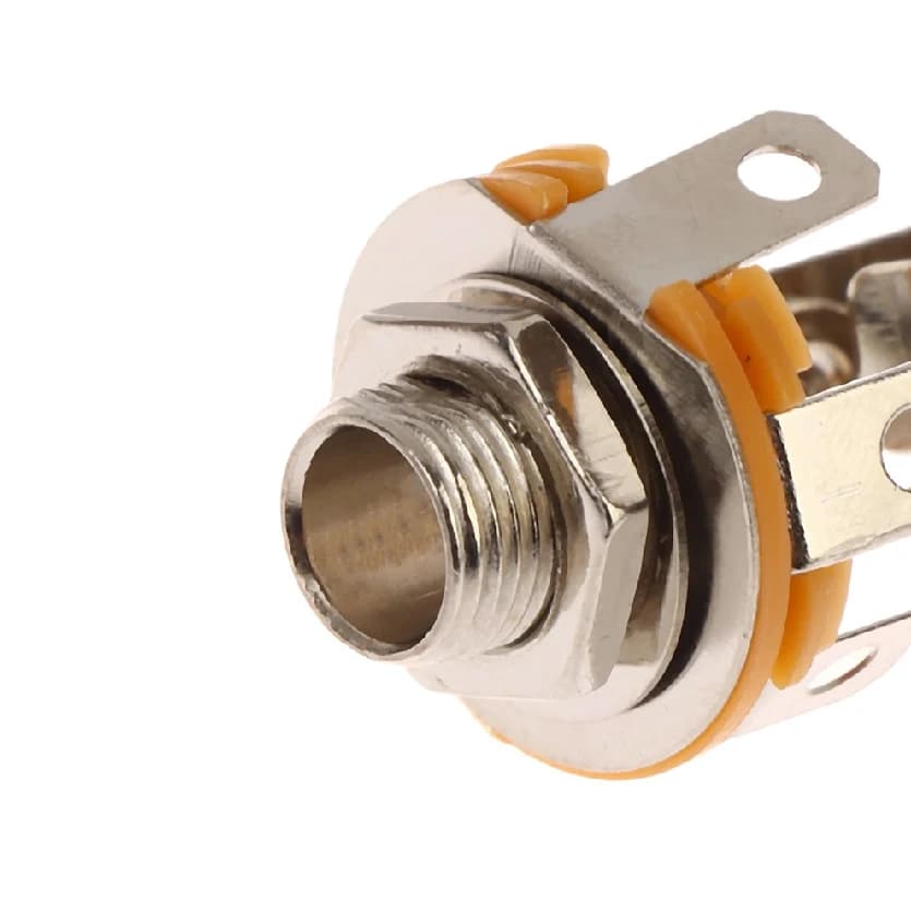 Automatic Scissor Jack Power Socket | 6.35mm Mono/Stereo 4/6 Pin | Industrial Audio Panel Mount - Thumbnail 3