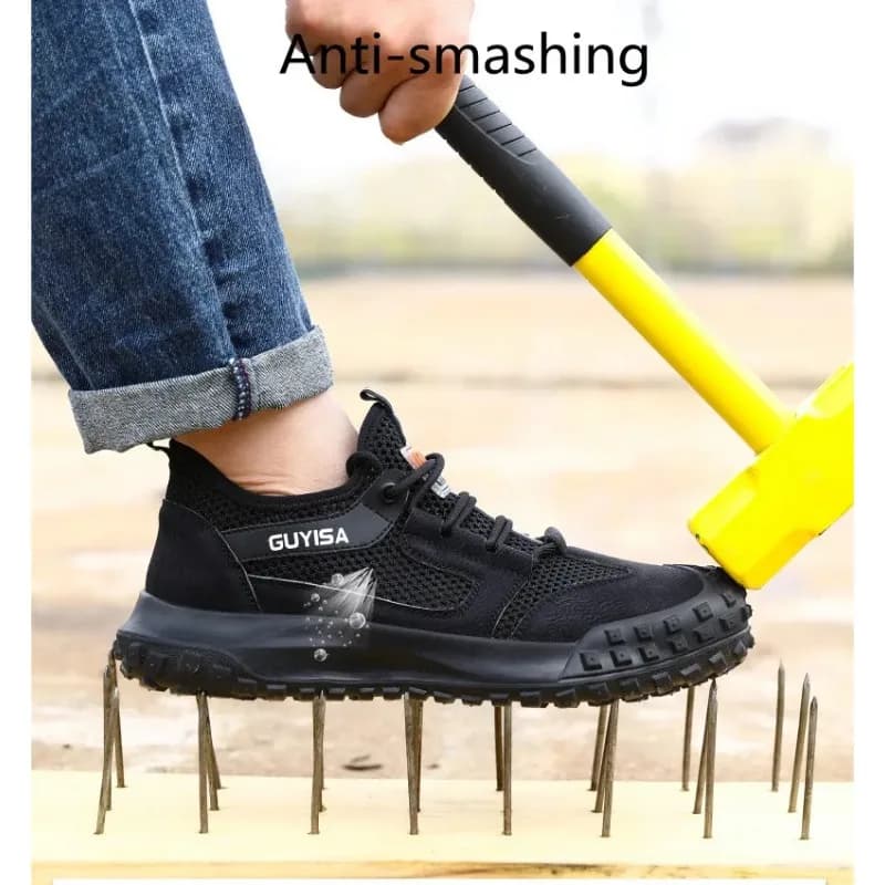 Steel Toe Cap Mens Boots | Breathable Safety Trainers | Summer Work Footwear - Thumbnail 7