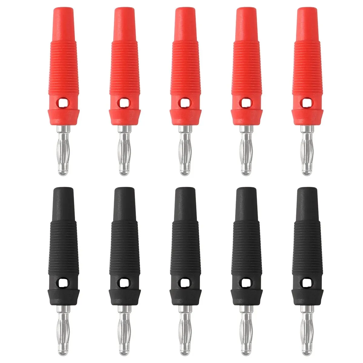 4mm Banana Plugs | 10-Pack High-Current 32A Connectors | Stackable Speaker Cable Adapters - Image 1