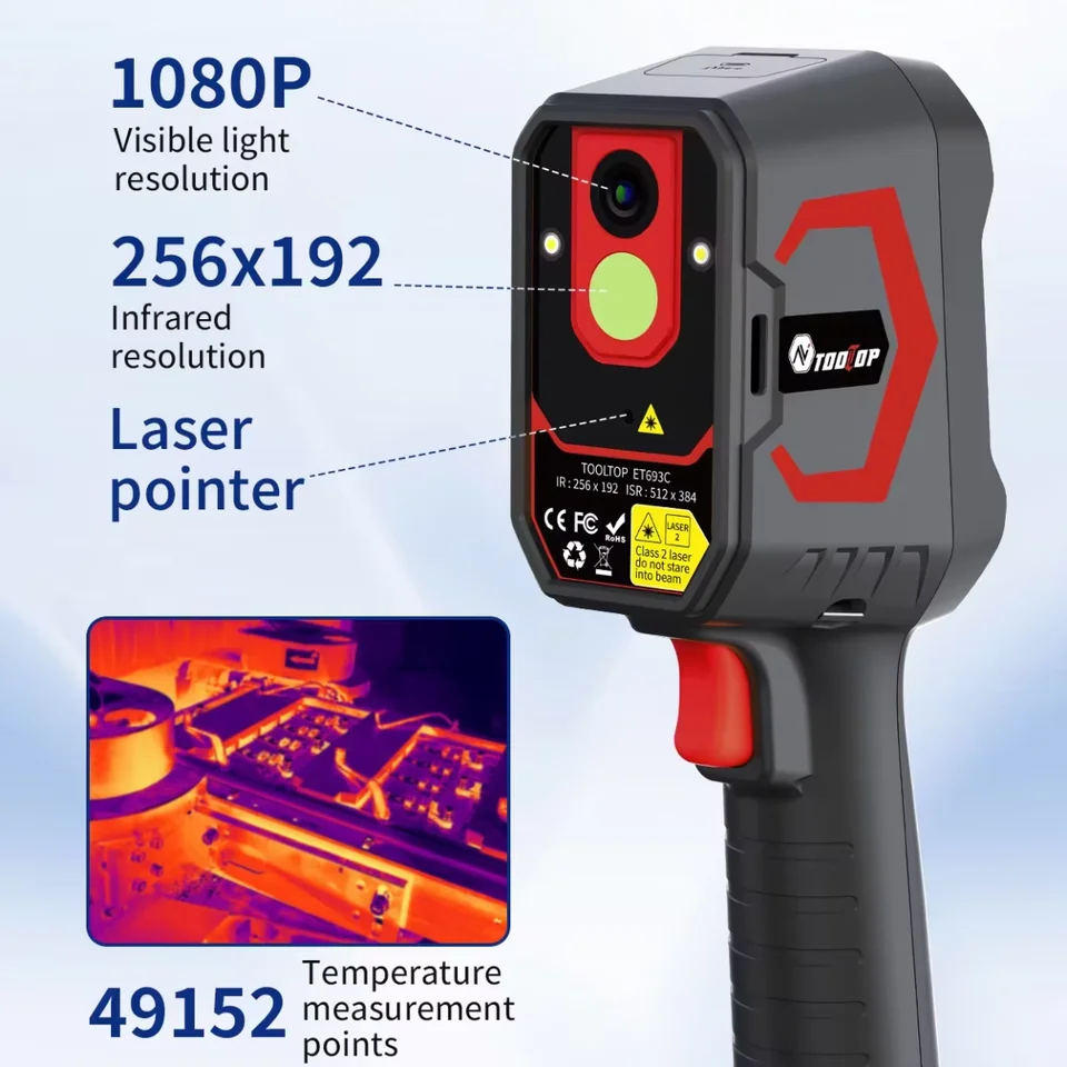 ET693C Thermal Camera | 512x384 IR & 1080P Visible | HVAC Repair & Industrial Inspection - Thumbnail 3