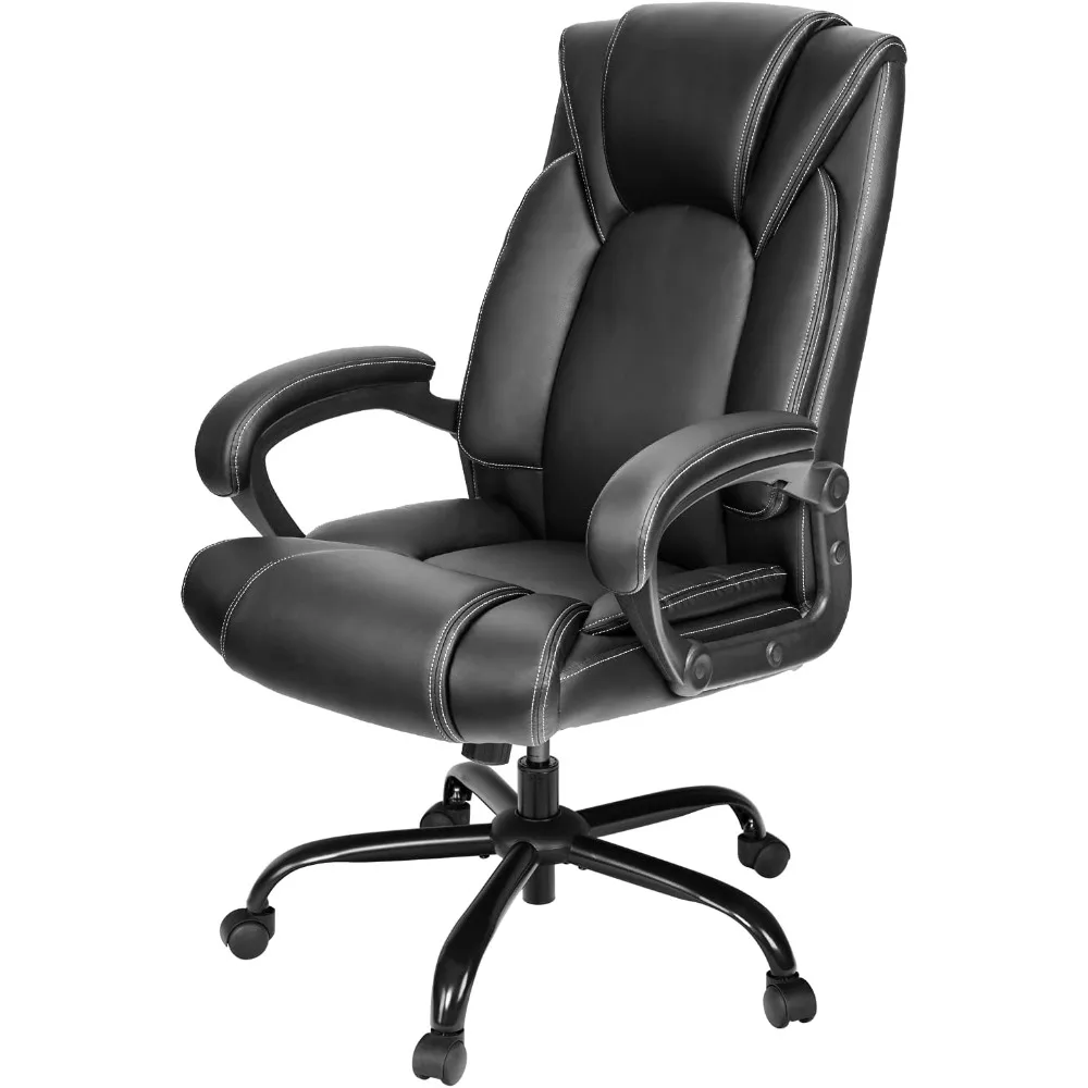 OUTFINE executive office chair with hydrolysis-resistant leather, spring cushion, and ergonomic design for desk or computer use.