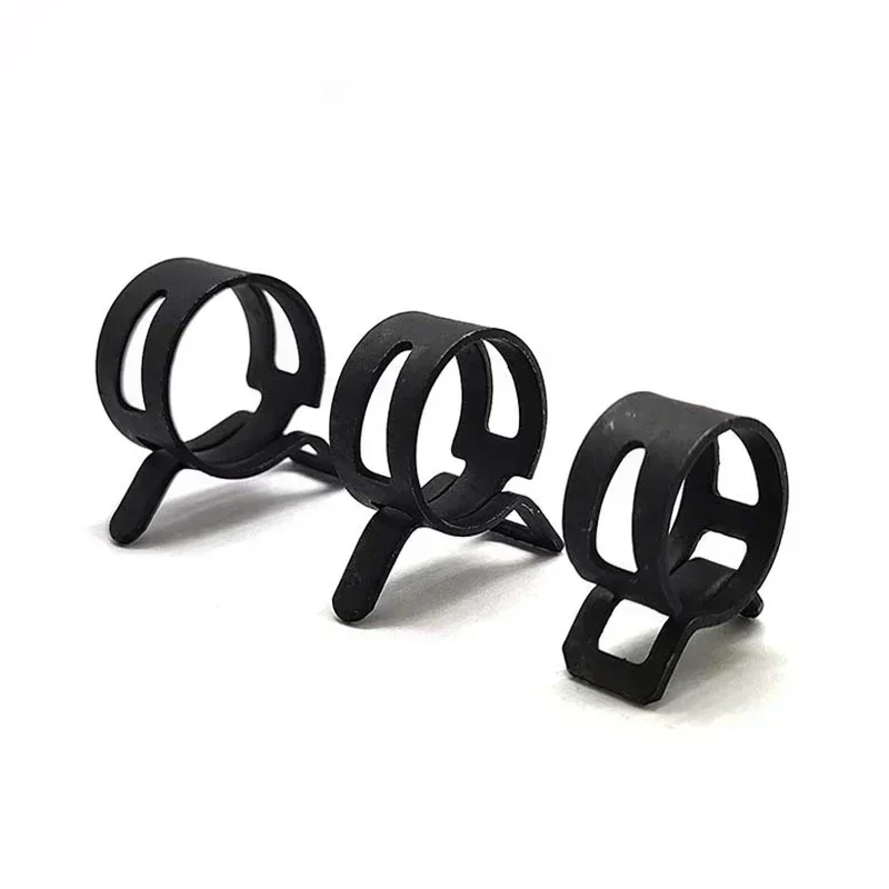Hose Jubilee Clips: three black clamps on a white background.