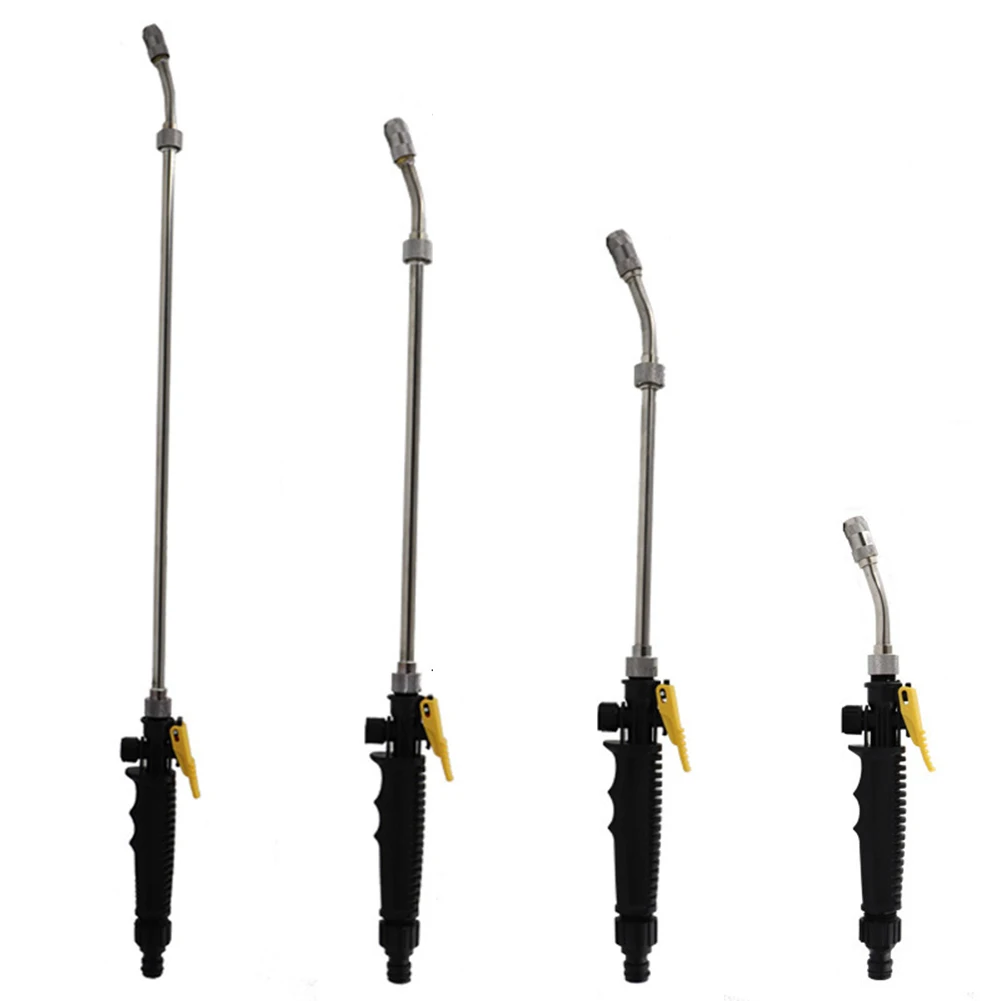 High-pressure water spray gun tool for car washing and garden cleaning, featuring an adjustable jet for various cleaning tasks.