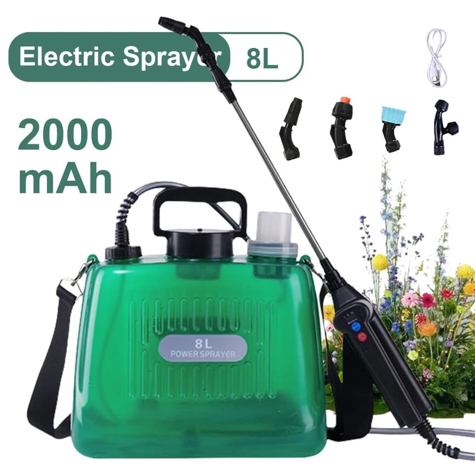 5/8L Electric Knapsack Sprayer | High-Pressure, Battery Powered | 4 Mist Nozzles - Thumbnail 3