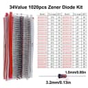1020pcs 0.5W 2V-43V