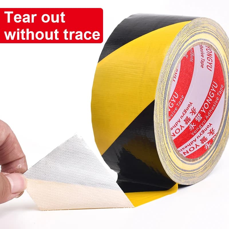 Floor Marking Tape Yellow & Black | Hazard Warning Barrier | For Walls, Floors & Equipment - Thumbnail 4