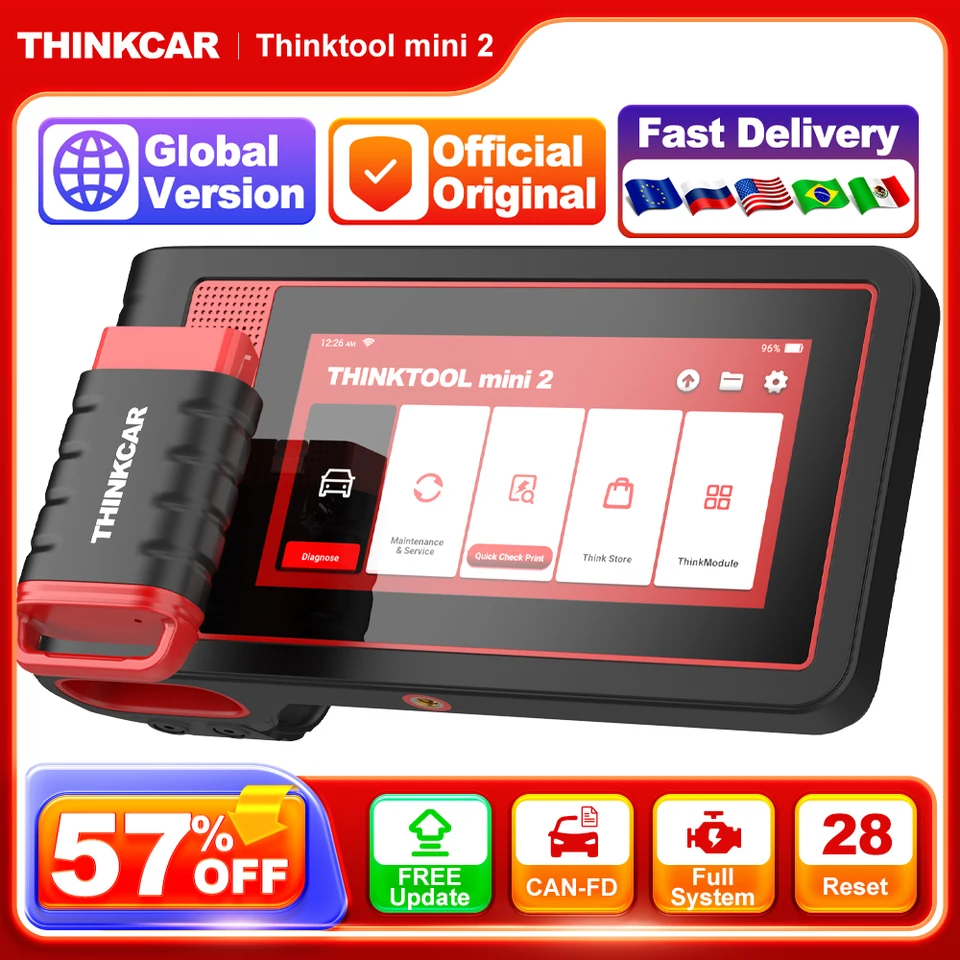 THINKTOOL Mini OBD2 Scanner | Full System Diagnostics & 28 Resets | Bi-Directional Scan Tool - Thumbnail 2