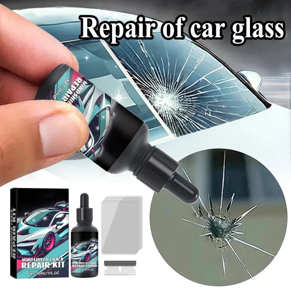 Repair Kit | DIY Crack & Chip Resin | Curing Adhesive for Glass Scratches - Thumbnail 3