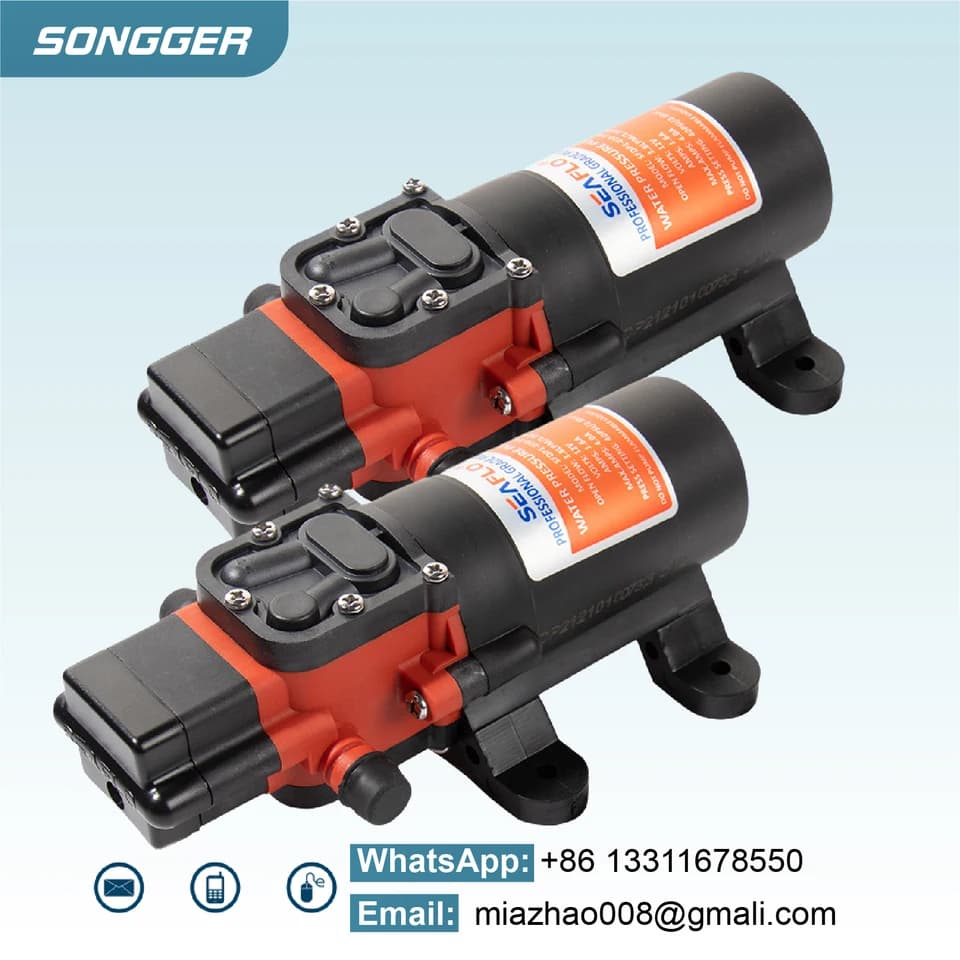 12V Diaphragm Water Pump | Self-Priming | RV Caravan Marine Use - Thumbnail 4