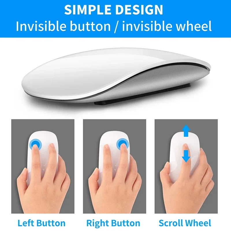 Lenovo Wireless Mouse | Rechargeable, Slim & Silent | Dual-Mode PC/Mac Ergonomic - Thumbnail 3