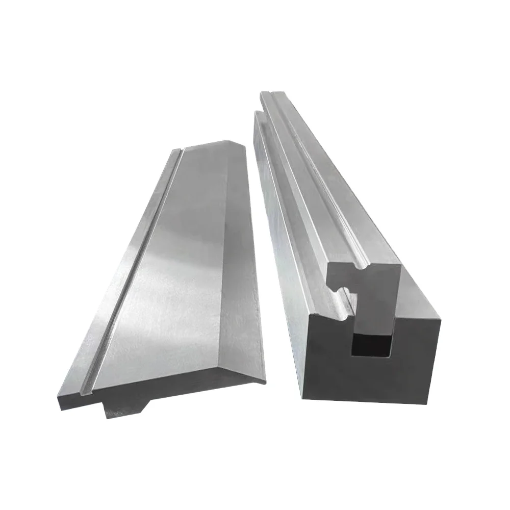 OIVACO hydraulic press brake die set for sheet metal bending, featuring a durable matrix tool and precision-ground forming surfaces.