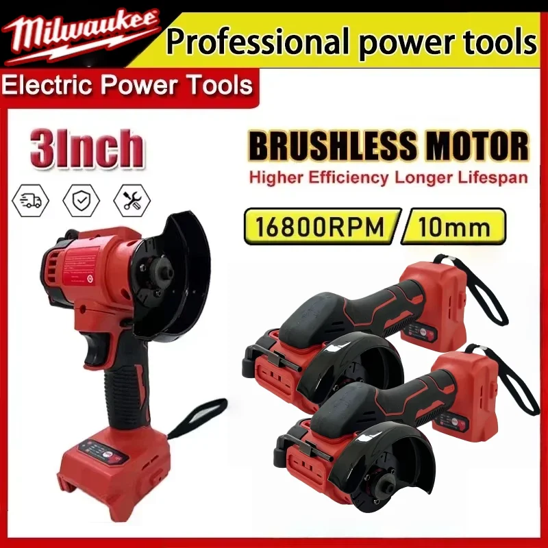 3 Inch Mini Angle Grinder | Milwaukee Cordless | Diamond Cutting & Polishing Machine - Thumbnail 2