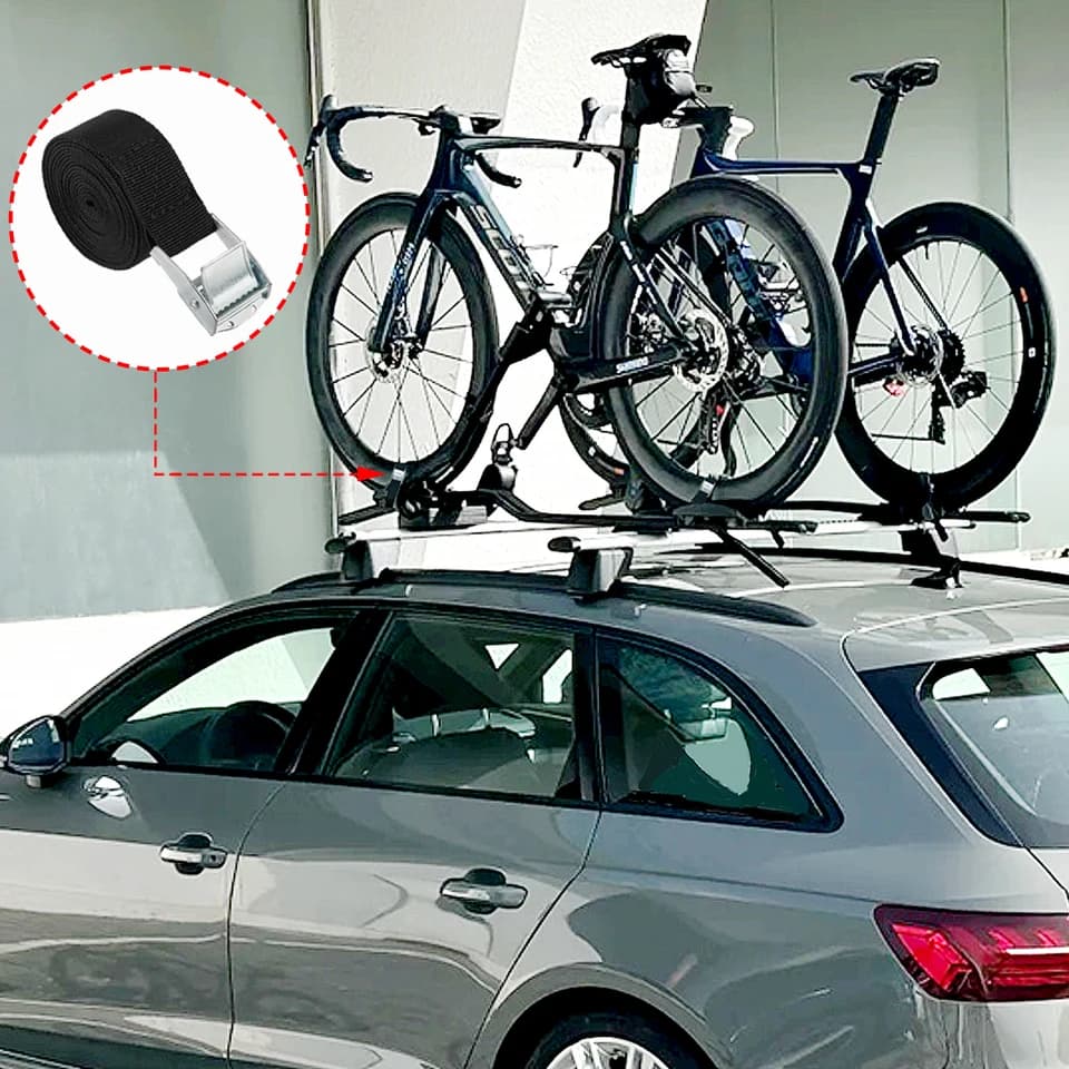 Tie-Down Straps | 6M Length | For Car & Motorcycle Cargo - Thumbnail 6