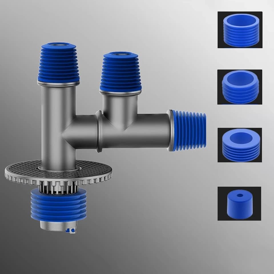 Industrial Floor Washing Machine Drain Connector: component variants displayed separately.