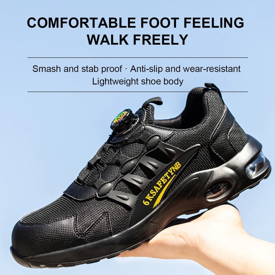 Steel Toe Safety Shoes Amazon | Lightweight Non-Slip Work Trainers | Construction & Industrial - Thumbnail 5