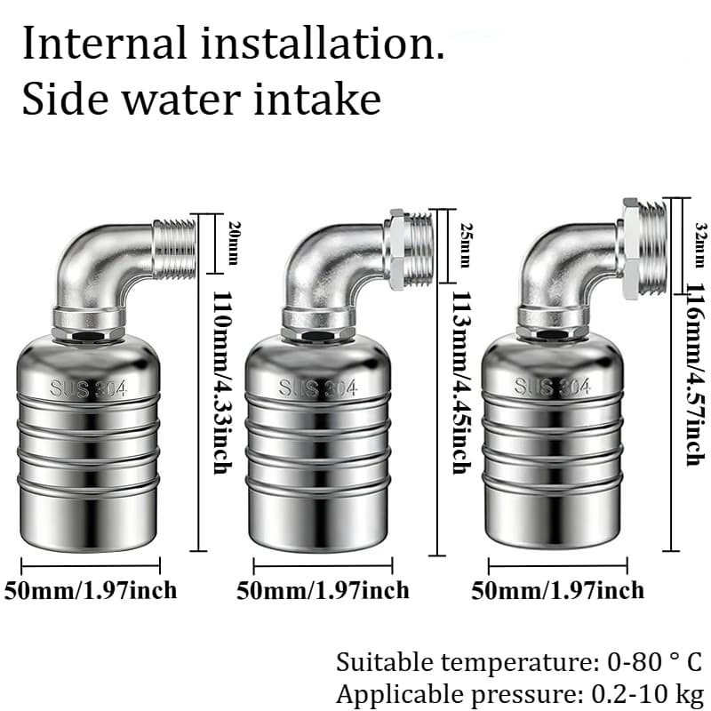 3/4" Stainless Steel Float Valve 304 | Automatic Water Level Control | Industrial Tank Fill - Thumbnail 6