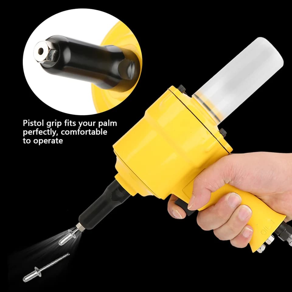 KP-705P Pneumatic Rivet Gun | Pistol Grip | 2.4-4.8mm Rivets - Thumbnail 6