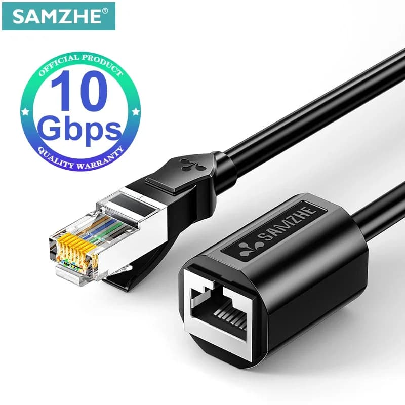 Cat6 Ethernet Cable Extender | RJ45 Male to Female | PC & Laptop - Thumbnail 4