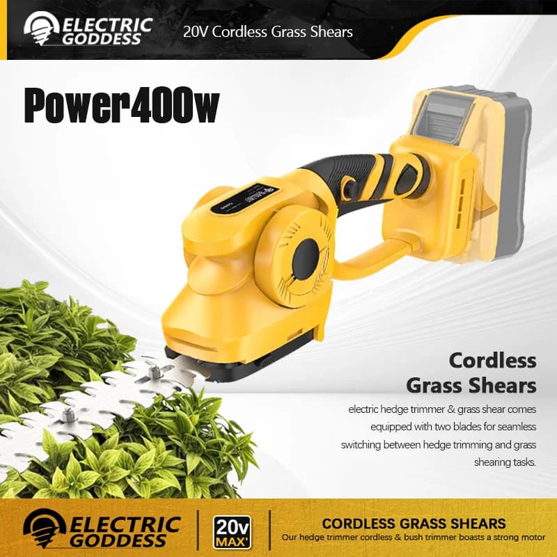 Brushless Hedge Trimmer for DeWalt 20V | 2-in-1 Grass Shears | Cordless Garden Tool - Thumbnail 3