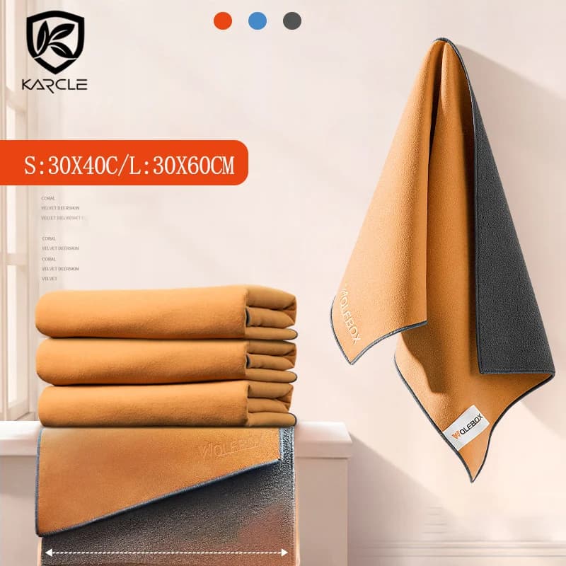 Microfibre Glass Cloths | Ultra Absorbent Drying | Car & Interior Detailing 30x40/30x60cm - Thumbnail 3