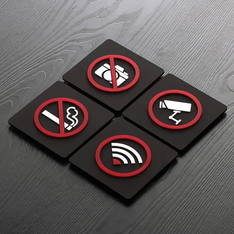 No Entry & No Trespassing | 10cm Plaque | Video Surveillance Warning - Thumbnail 7